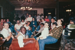 Participação Brasil na Abilympic de 1985 em Bogotá, Colombia. Outubro de 1985. Esta imagem é uma reprodução dos slides da caixa identificada como "Abilympic Colombia". Acervo Romeu Sassaki.